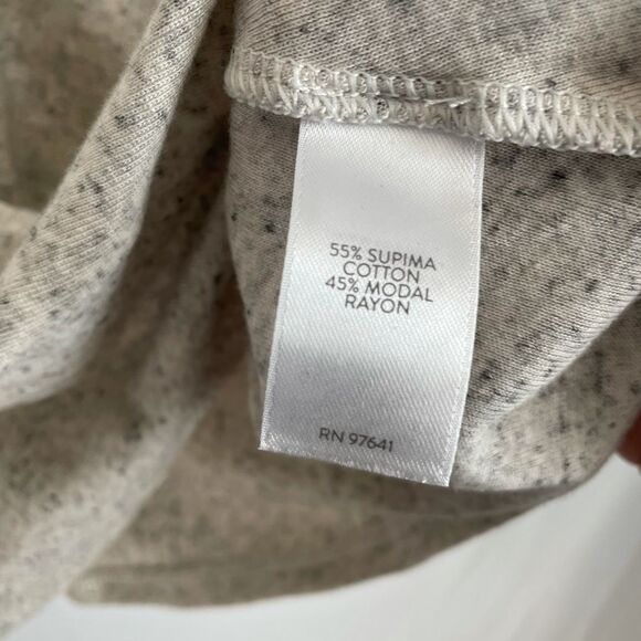 🟢J. Jill Faux Wrap Long Sleeve Top Cream Heather M - Picture 7 of 7